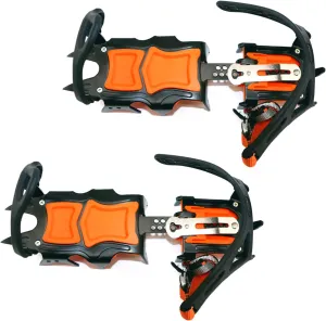 12 Teeth Ice Grips Antislip Shoe Boot Ice Traction Slip on Snow Ice Spikes Crampons Cleats Footwear Traction for Skiing
