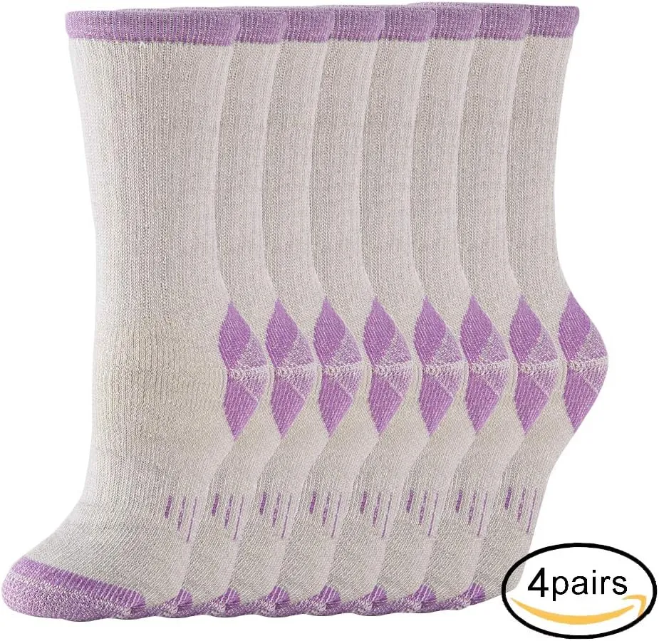 70% Merino Wool Women Crew Socks - Hiking Outdoor Athletic Thermal Thickening Cushion …