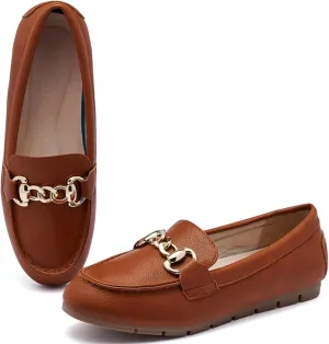 ABEJOJO Women's Loafer Shoes, Comfortable Slip on Casual Flat Penny Shoes for Walking, Driving, Dressy