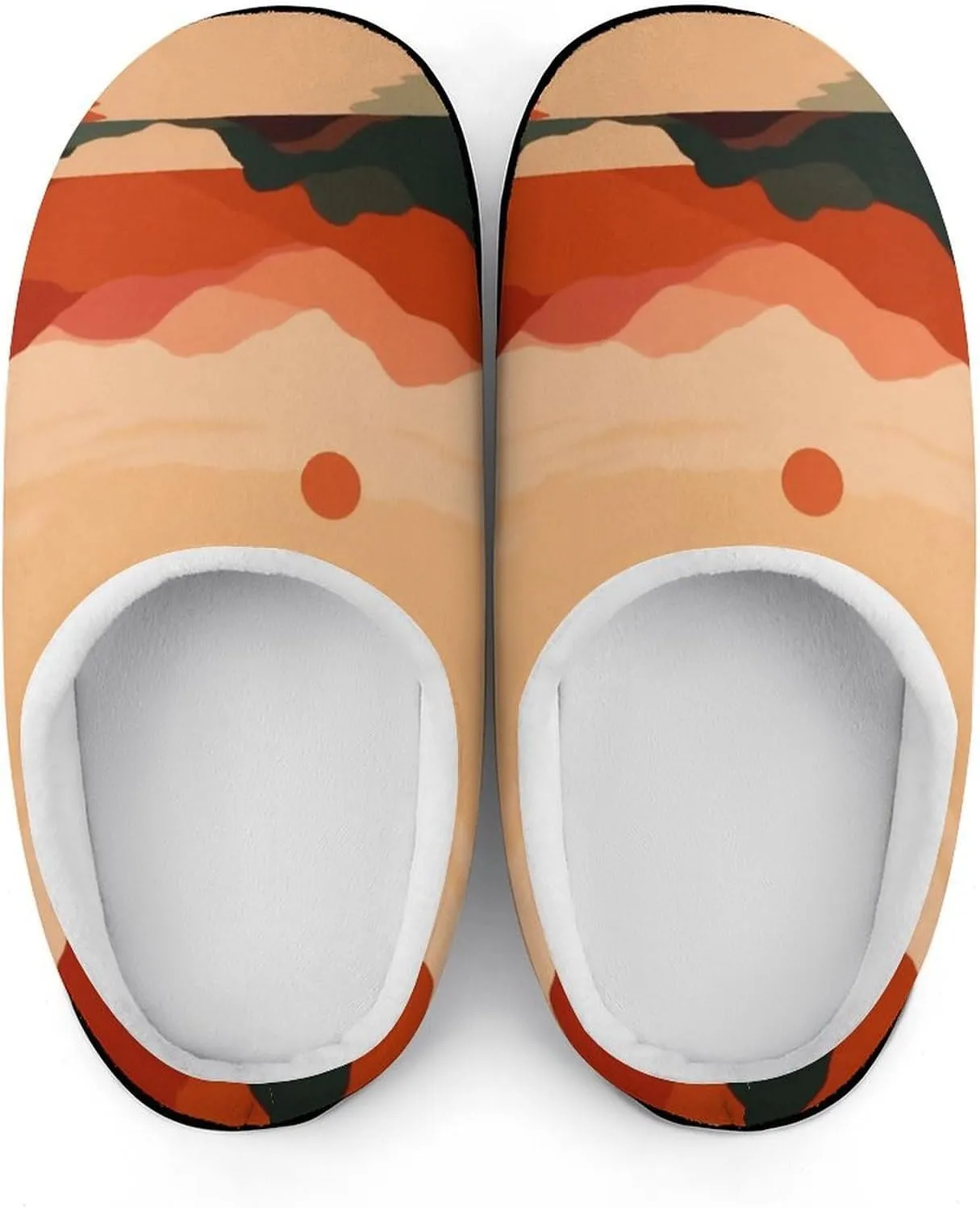 Abstract Painting Mountains Sunshine Women's Slipper Non Slip Comfortable Winter Warm Home House Shoes