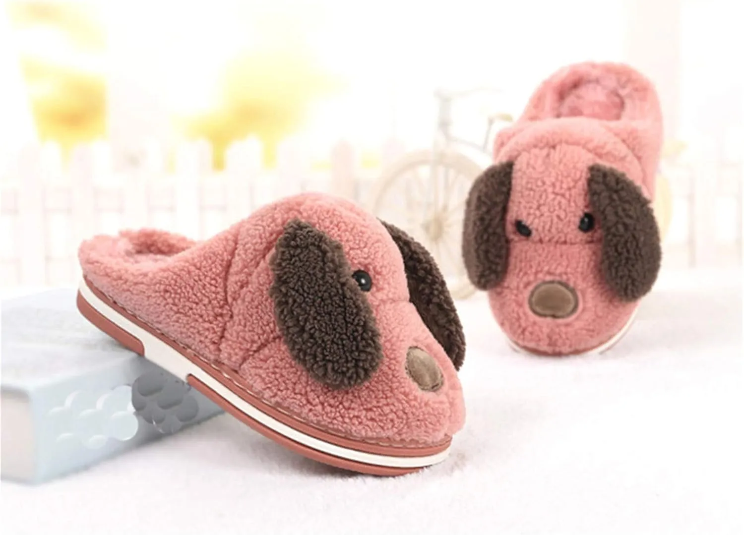 Adult and Children Cotton Slippers Dog Slippers Home Slippers Plush Slippers Animal Slippers