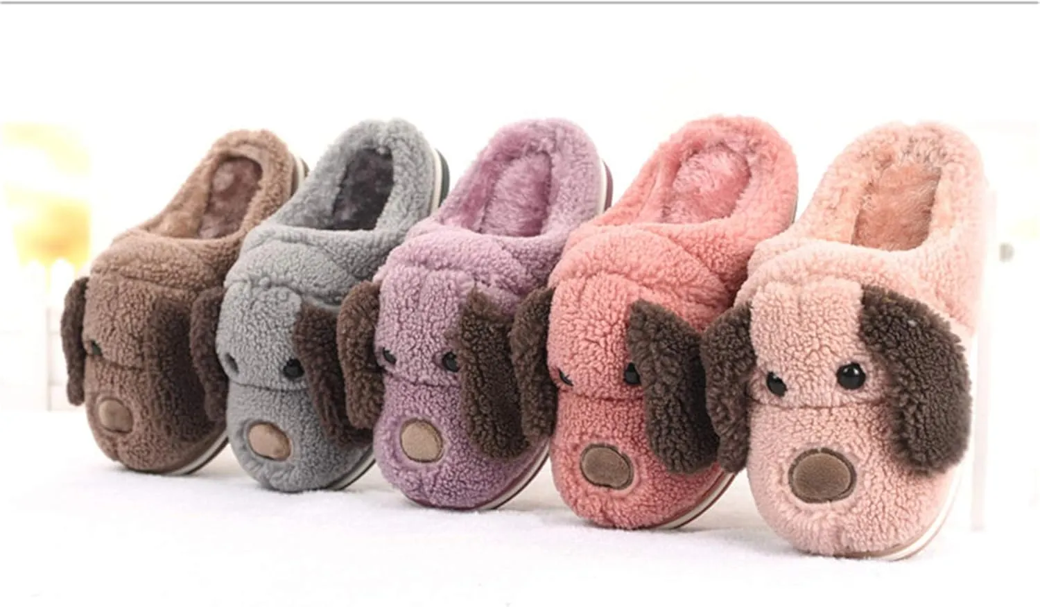 Adult and Children Cotton Slippers Dog Slippers Home Slippers Plush Slippers Animal Slippers