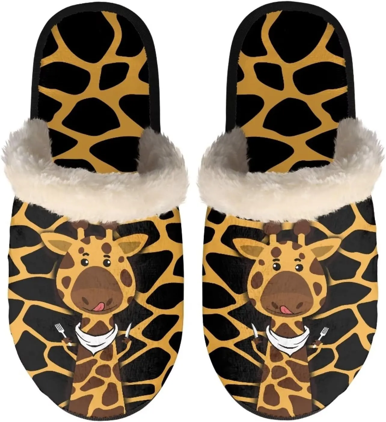 Advocator House Slippers Family Cotton Slipper Kids Adult Cute Fuzzy Indoor Shoes Winter Warm Slippers Size XS-XL,Cute Animal Theme