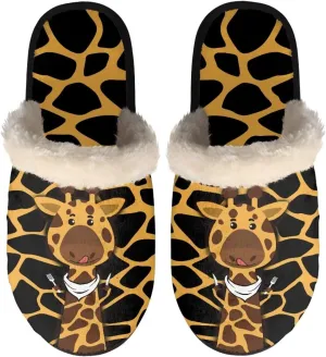 Advocator House Slippers Family Cotton Slipper Kids Adult Cute Fuzzy Indoor Shoes Winter Warm Slippers Size XS-XL,Cute Animal Theme