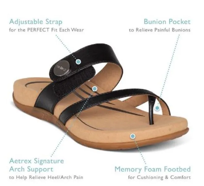 Aetrex Snake Izzy Adjustable Womens Sandals SE226