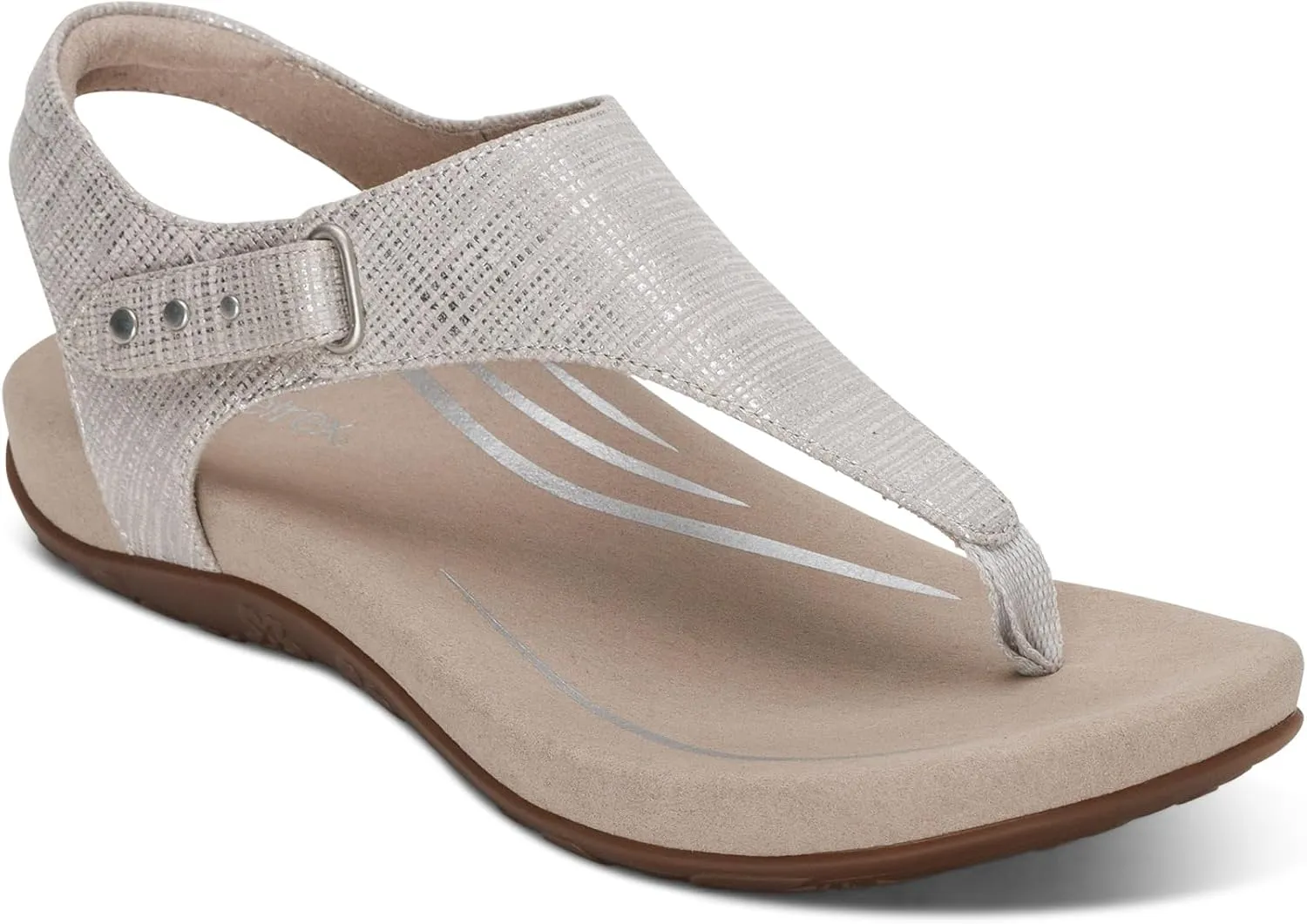 Aetrex Women's Ellie Orthopedic Adjustable Quarter Strap Comfort Thong Sandals
