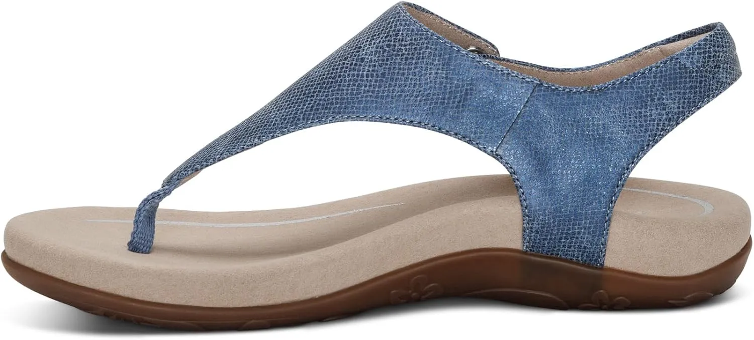 Aetrex Women's Ellie Orthopedic Adjustable Quarter Strap Comfort Thong Sandals