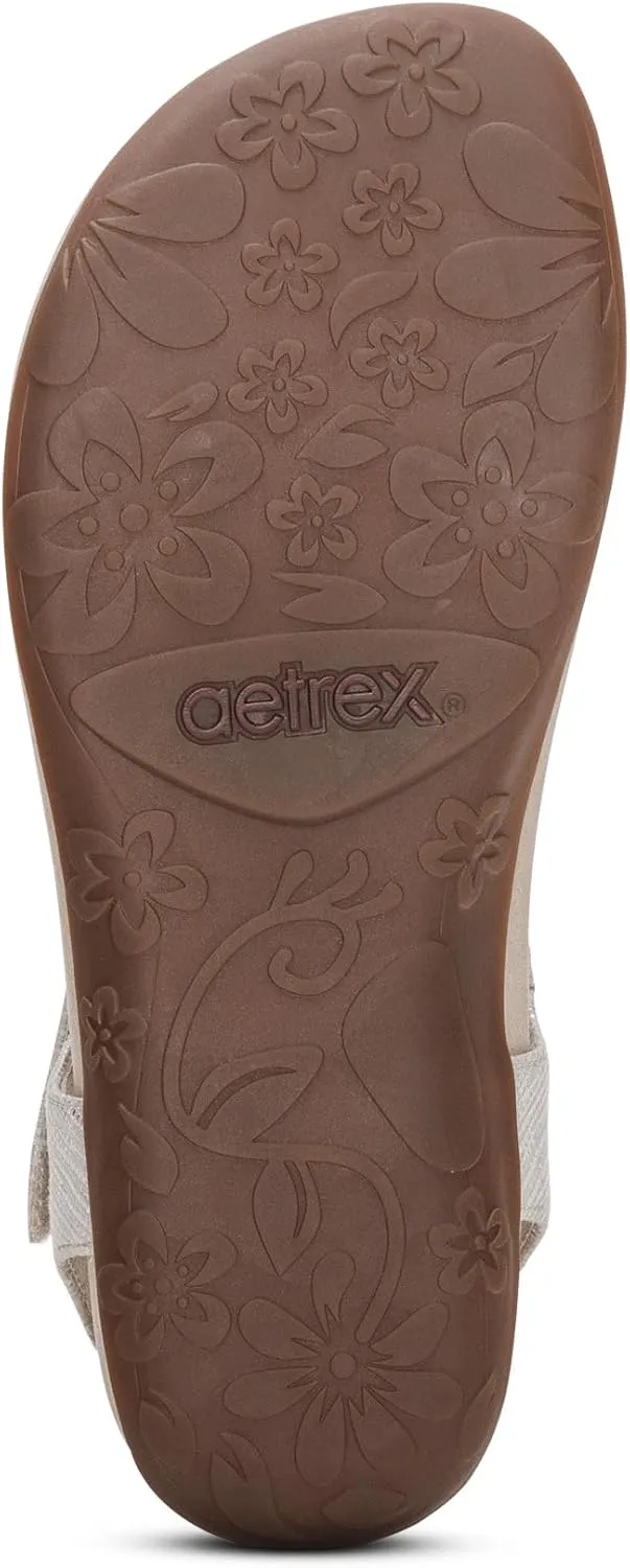 Aetrex Women's Ellie Orthopedic Adjustable Quarter Strap Comfort Thong Sandals