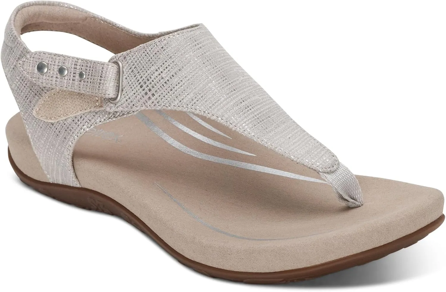Aetrex Women's Ellie Orthopedic Adjustable Quarter Strap Comfort Thong Sandals