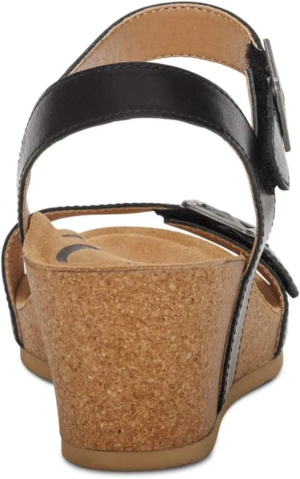 Aetrex Women's Lexa Orthopedic Adjustable Ankle Strap Arch Support Wedge Sandals
