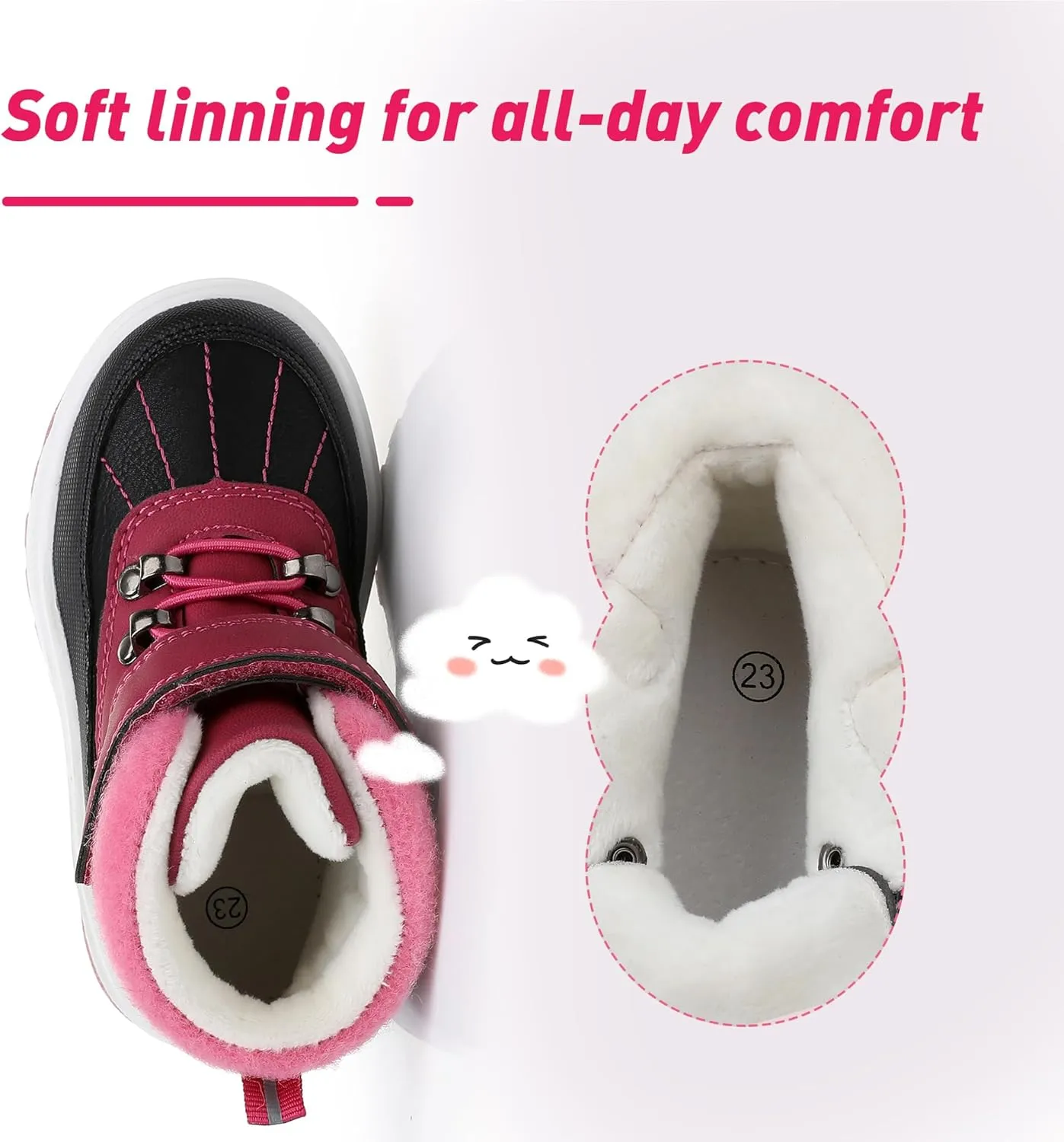 Ahannie Boys Girls Boots Toddler Kids Fall Winter Boots Water Resistant Outdoor Ankle Shoes(Toddler/Littler Kid)
