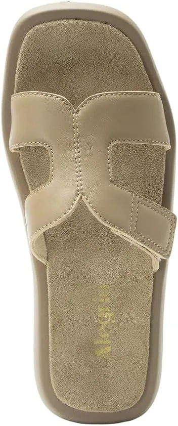 Alegria Women Portia Leather Square Toe Sandal Slide