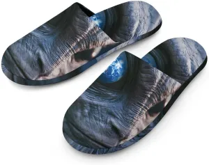 Alien Watching The Earth Cotton Slippers Fashion Slip on House Shoes Lightweight Slipper for Men