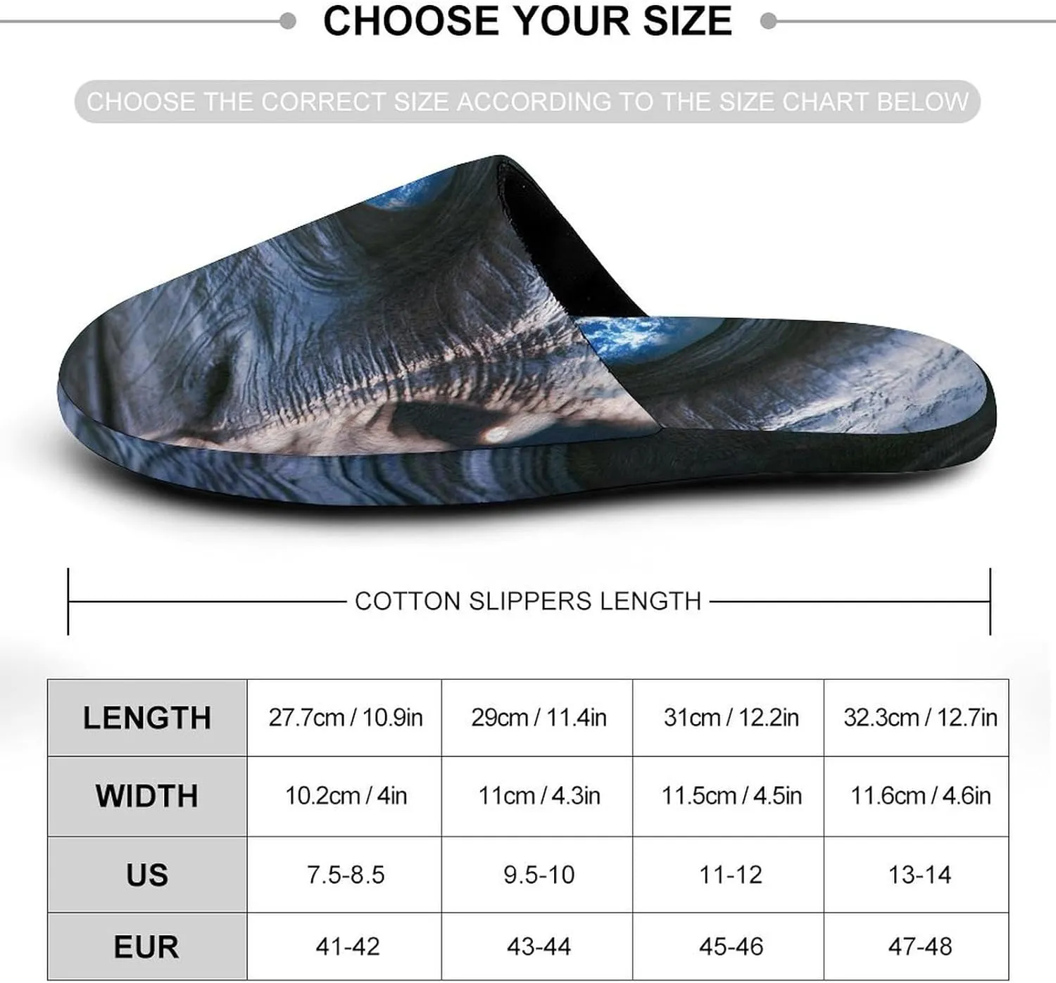 Alien Watching The Earth Cotton Slippers Fashion Slip on House Shoes Lightweight Slipper for Men