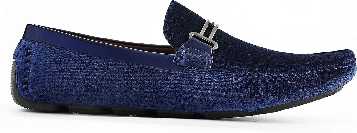 Amali The Original Men's Velvet Loafer Smoking Slippers in Paisley and Solid Designs Styles Roberto Piero