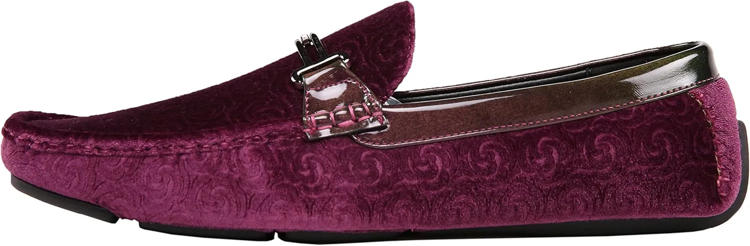 Amali The Original Men's Velvet Loafer Smoking Slippers in Paisley and Solid Designs Styles Roberto Piero