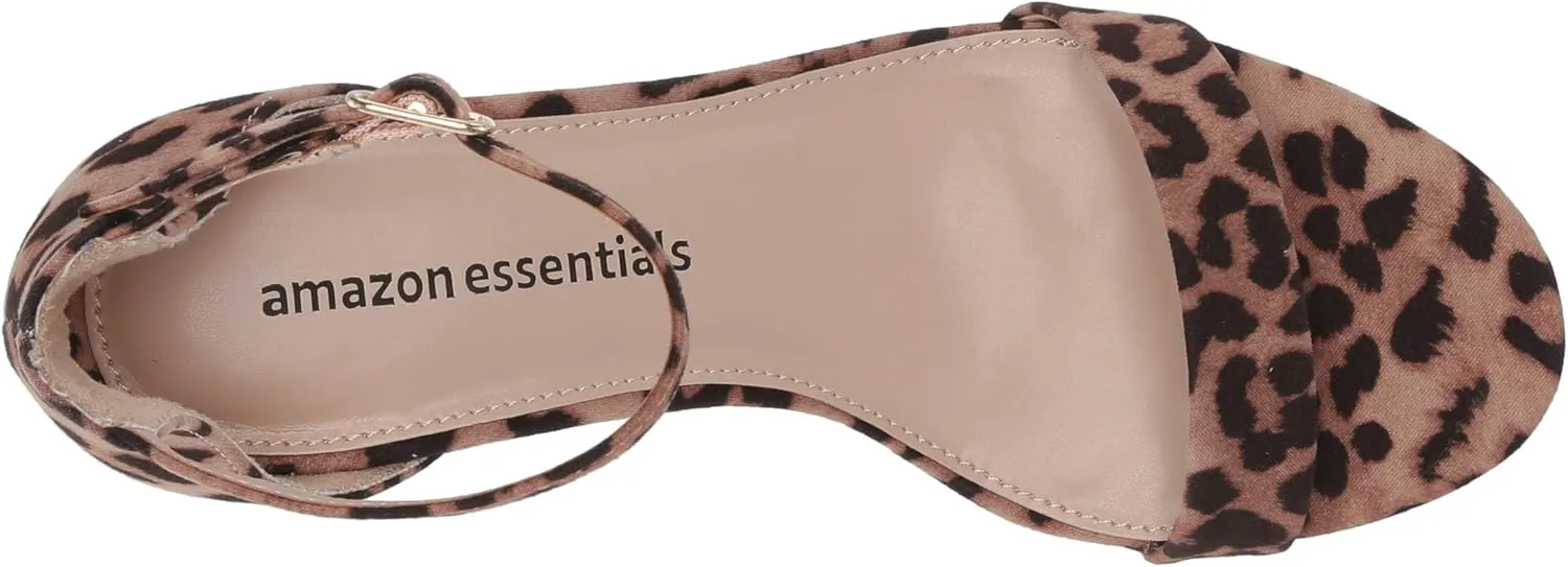 Amazon Essentials Women's Two Strap Heeled Sandal