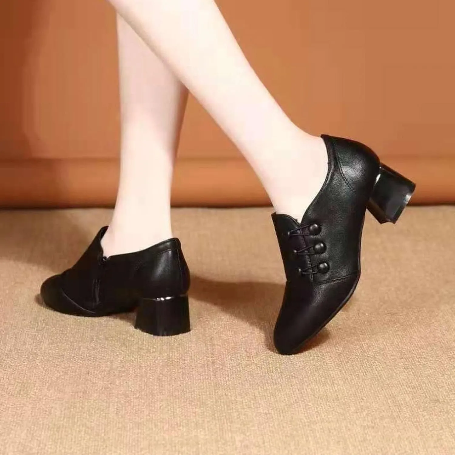AMDBEL Booties for Women Dressy 2024 Ankle Boots Low Chunky Low Heel Comfortable Round Toe Short Boots Winter Shoes