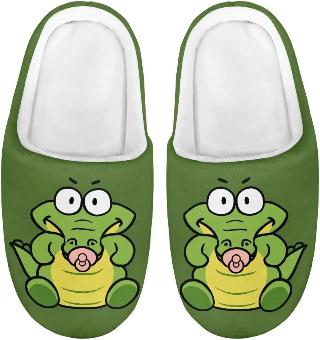 Animal Cotton Slippers for Kid Fluffy Slip-On Breathable Slippers Cozy Anti-Skid Outdoor Plush Home Slipper for Kids