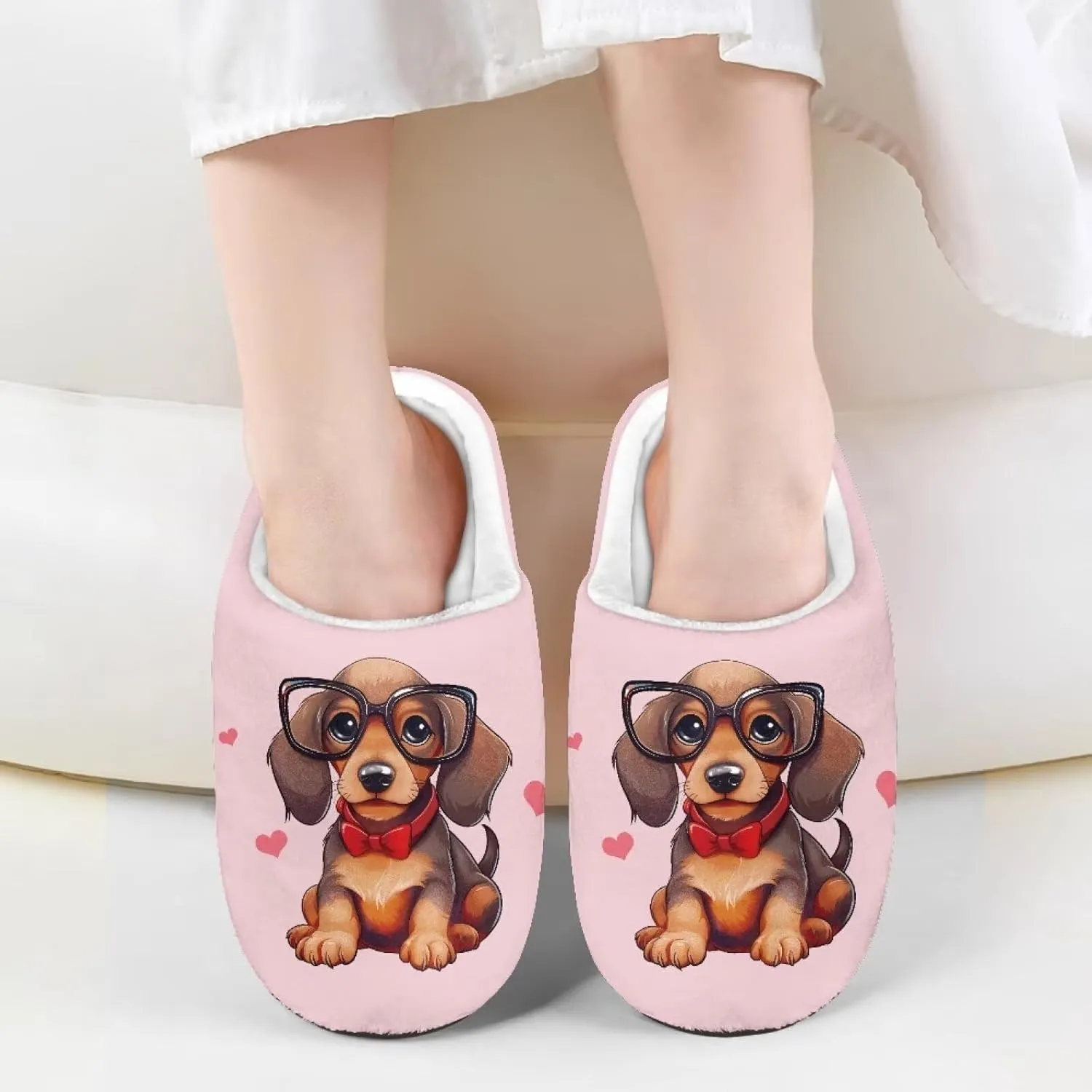 Animal Cotton Slippers for Kid Slip-On Plush Slippers Breathable Comfort Cozy Outdoor Bedroom Plush Slipper for Kids