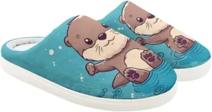Animal Cotton Slippers for Kid Slip-On Slippers Fluffy Cozy Anti-Skid Outdoor Soft Plush Home Slipper for Kids