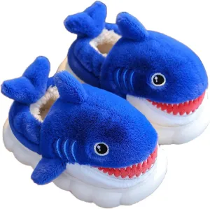 Animal slippers for Women Men Cute Shark Slippers Cozy adult home fuzzy cotton slippers
