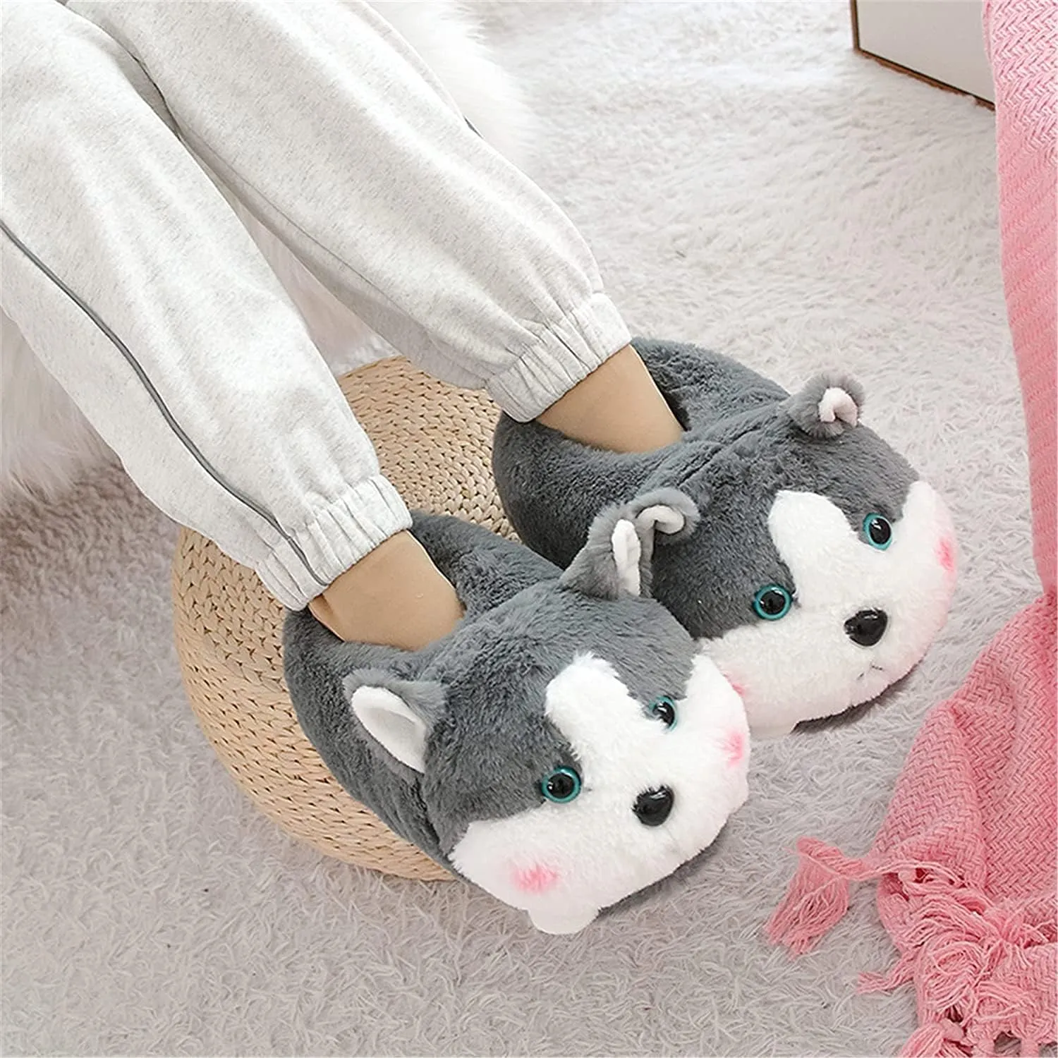 Animal Slippers - Hamster, Pig, Duck & Sheep Shoes - Winter Warm Cotton Anti-Skid Slippers