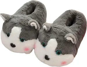 Animal Slippers - Hamster, Pig, Duck & Sheep Shoes - Winter Warm Cotton Anti-Skid Slippers