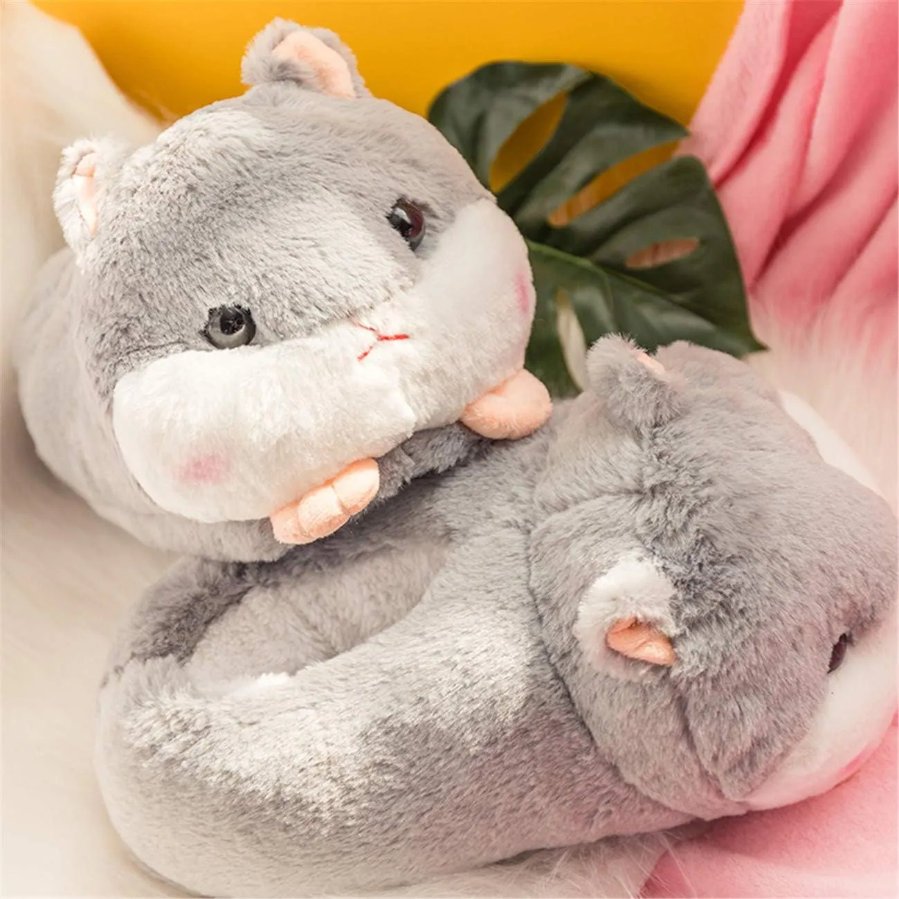 Animal Slippers - Hamster, Pig, Duck & Sheep Shoes - Winter Warm Cotton Anti-Skid Slippers