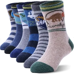 ANTSANG Kids Wool Hiking Socks Winter Warm Thick Thermal Crew Boot Heavy Cozy Gift Snowboarding Socks 6 Pairs