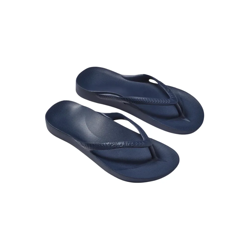Archies Arch Support Jandals Navy