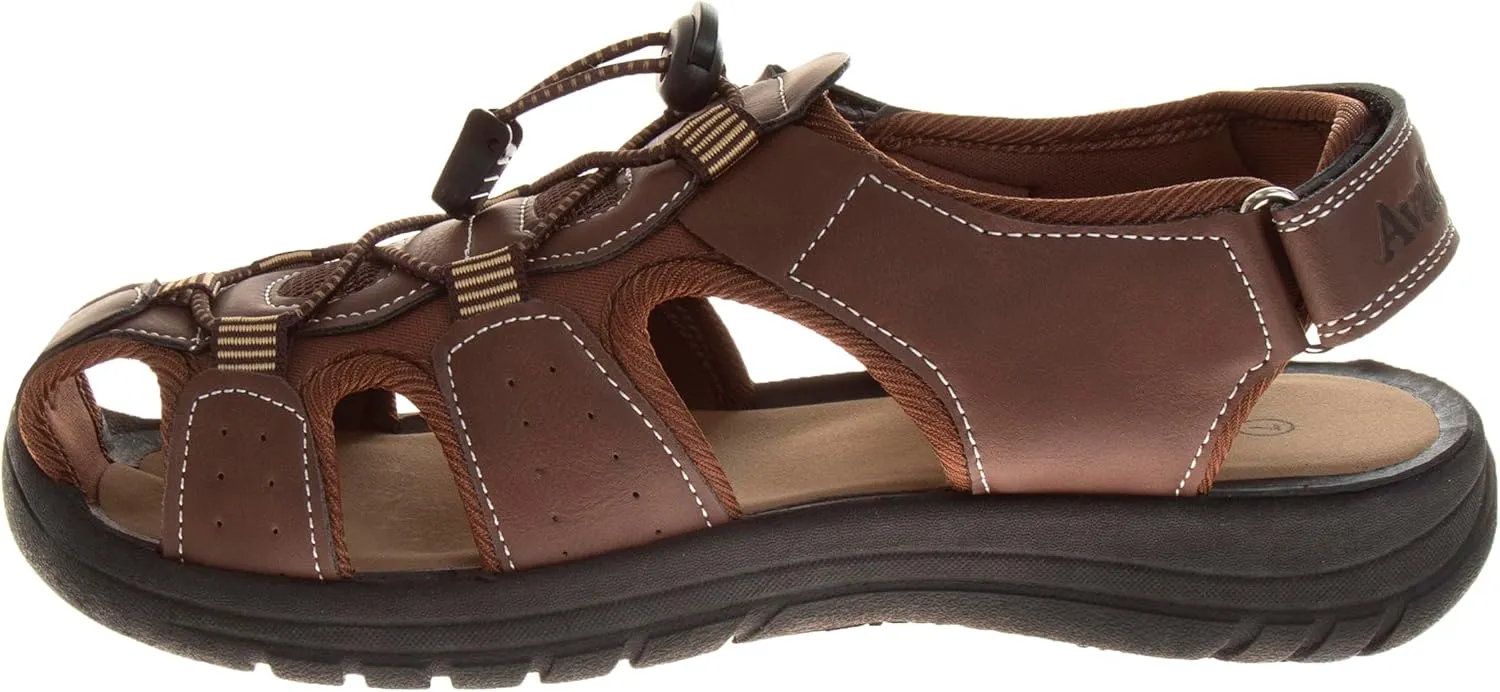Avalanche Men's Closed Toe Strap Adjustable Summer Beach Waterproof Fisherman Sandal Watershoe
