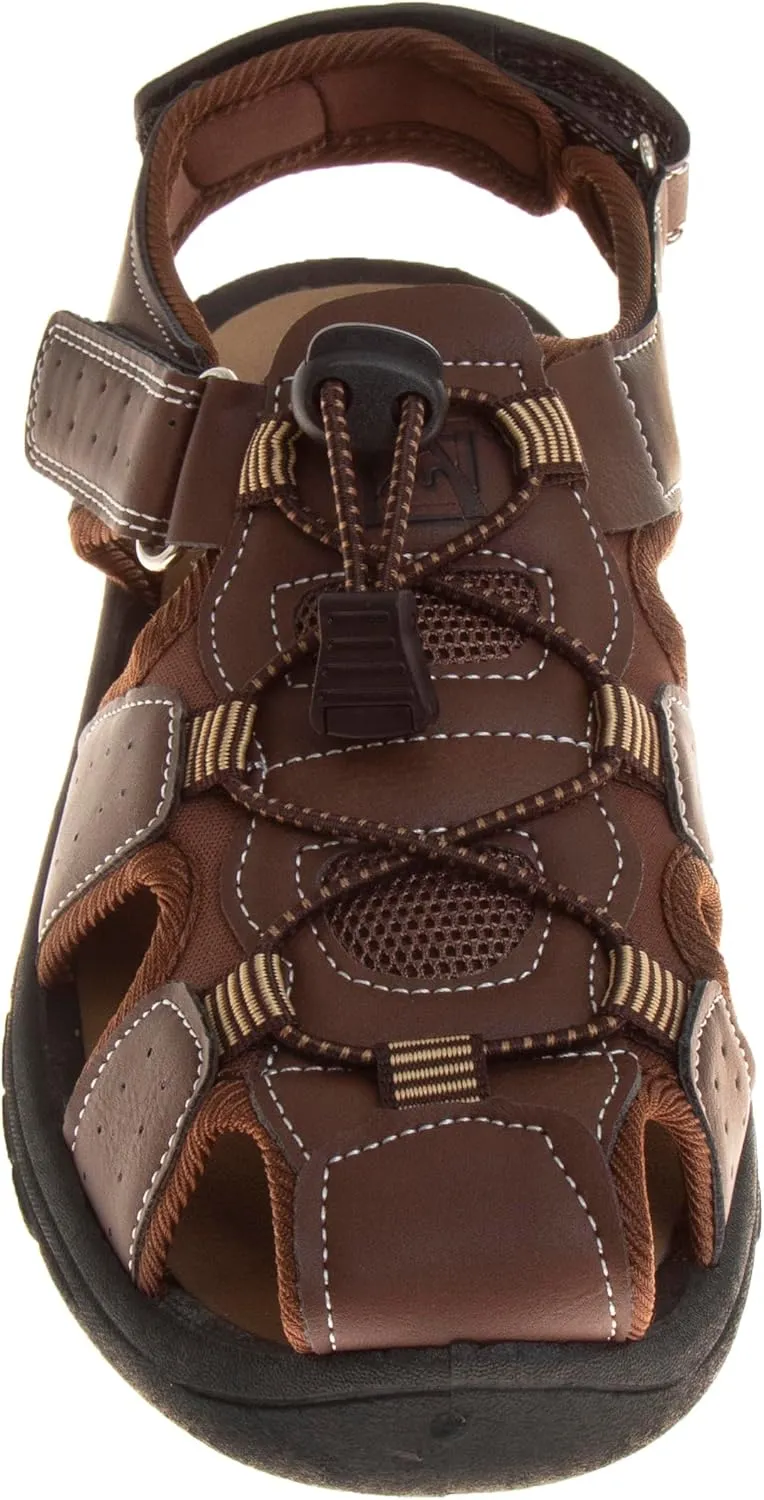 Avalanche Men's Closed Toe Strap Adjustable Summer Beach Waterproof Fisherman Sandal Watershoe