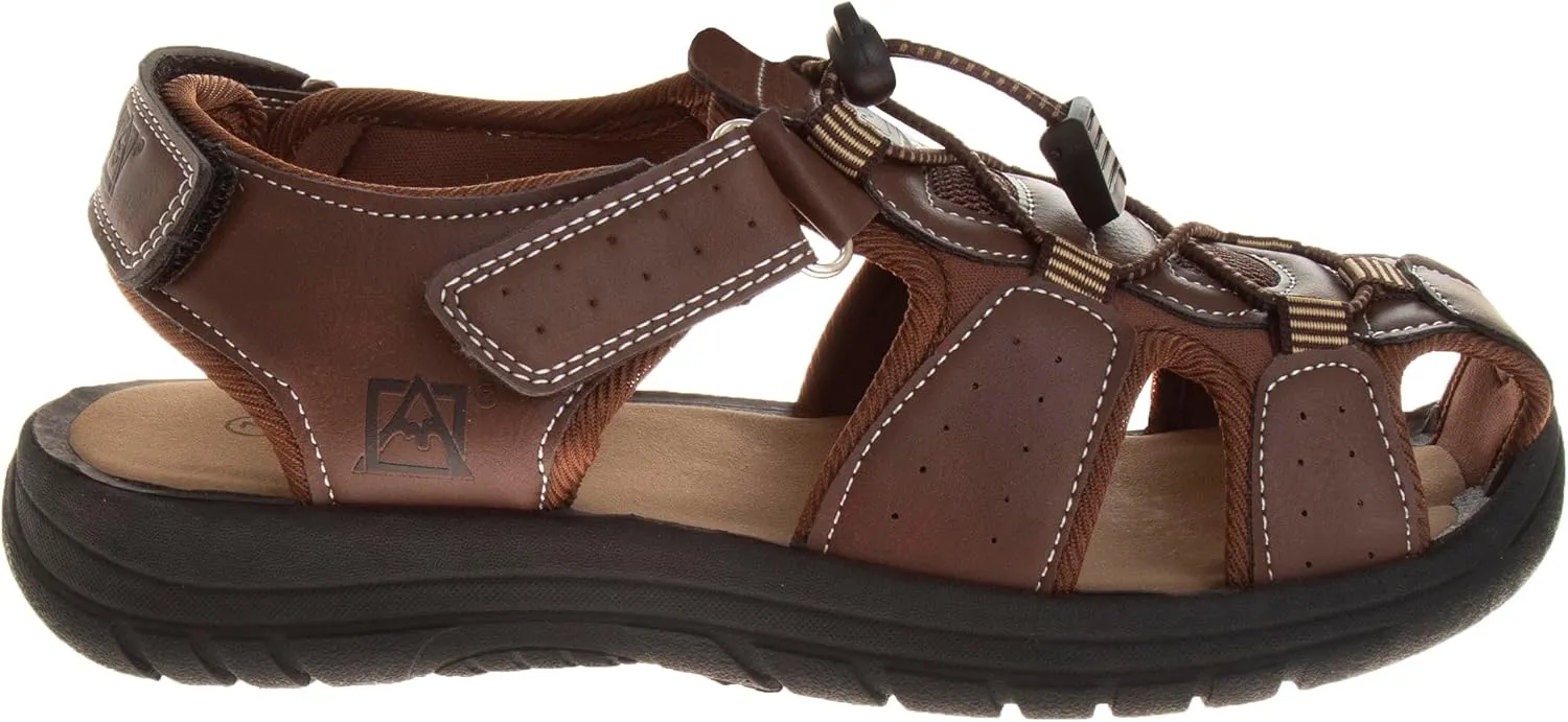 Avalanche Men's Closed Toe Strap Adjustable Summer Beach Waterproof Fisherman Sandal Watershoe