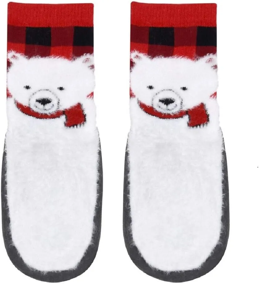 Baby Boy Jumping Beans Polar Bear Slipper Socks (6-12 mos)