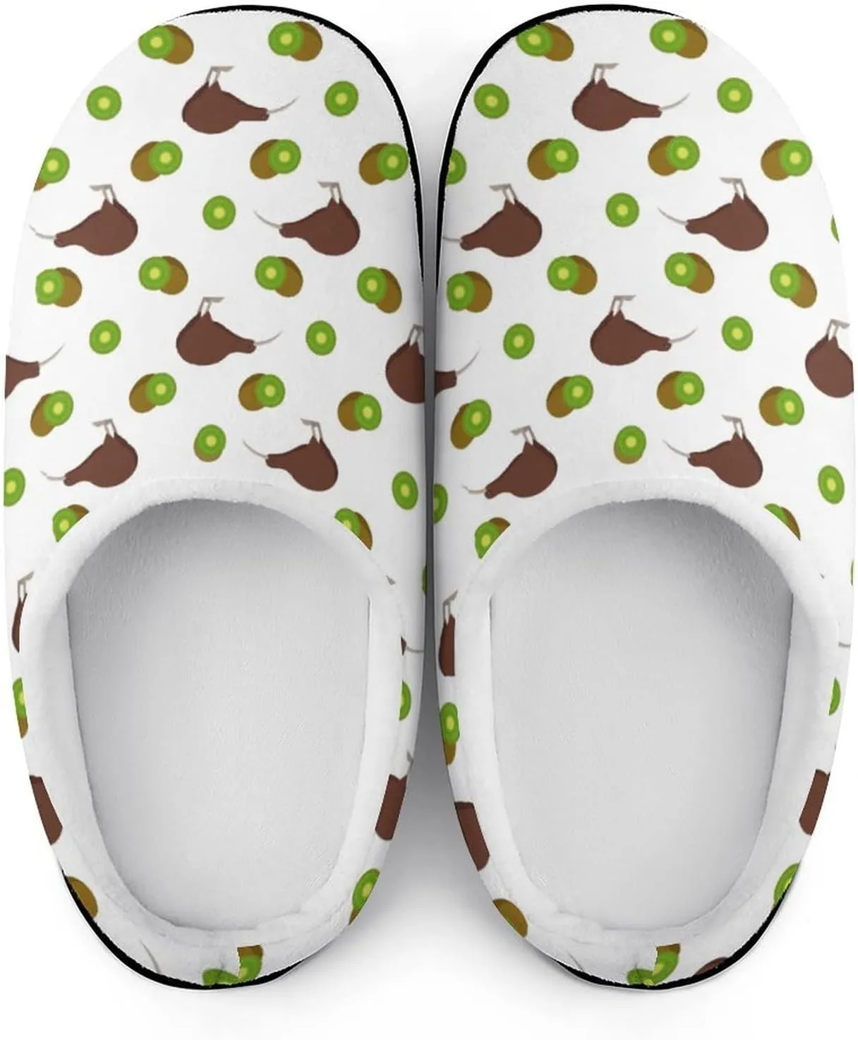 BAIKUTOUAN Kiwi Birds And Kiwi Fruits Women's Cotton Slippers Non Slip Soft Home Shoes For Bedroom Casual Spa