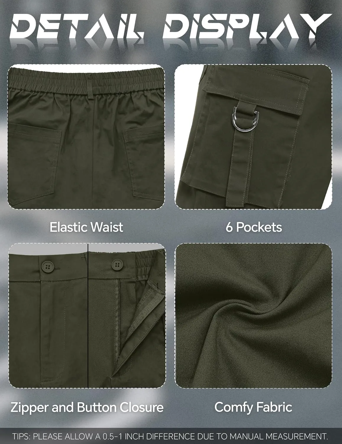 Bermuda Shorts for Women Cargo Cotton Shorts High Waist Knee Length 6 Pockets 2025 Summer Casual Long Shorts