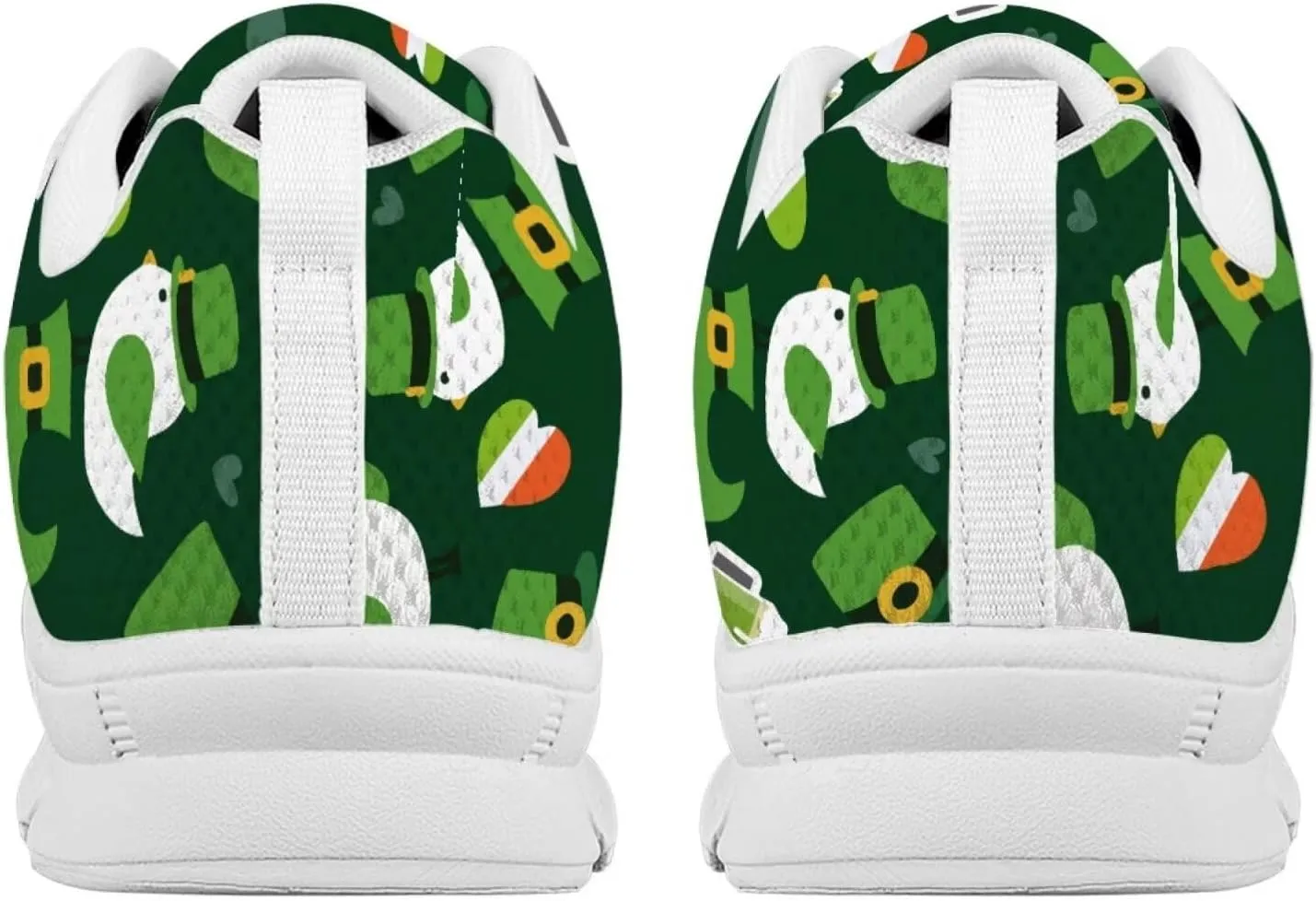 BIGCARJOB Women St Patrick Day Tennis Shoes Custom Design Face Sneakers Athletic Walking Shoes
