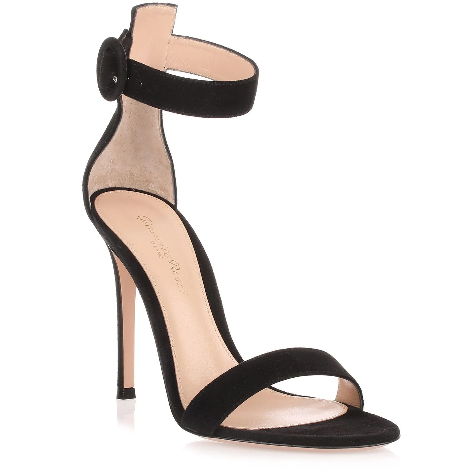 Black suede Portofino sandal