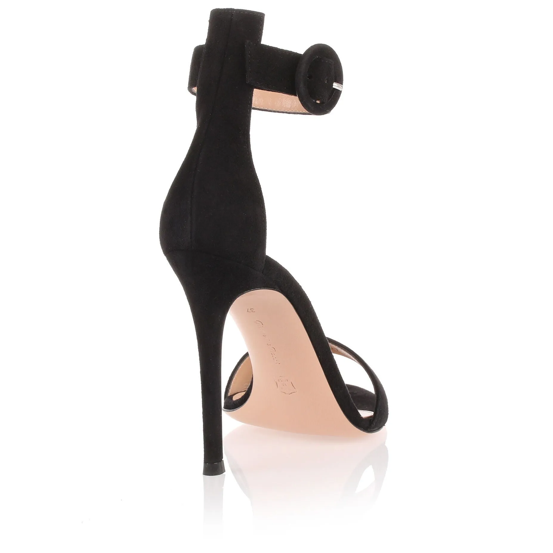 Black suede Portofino sandal
