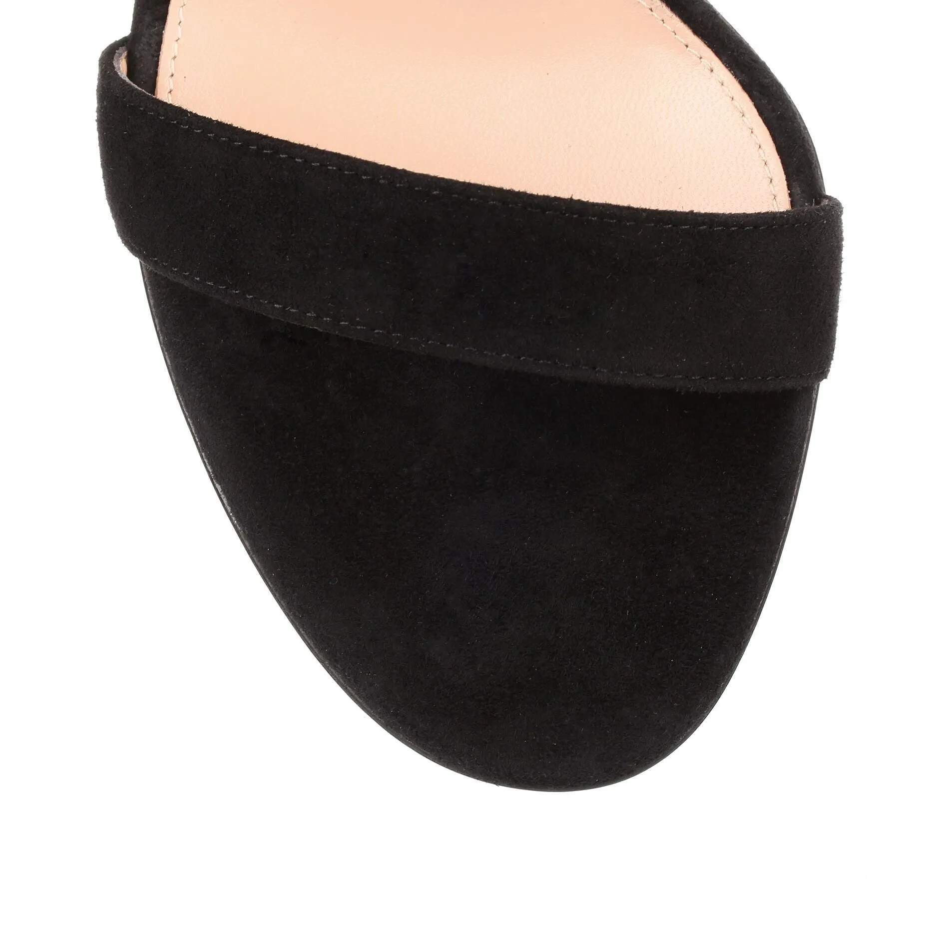 Black suede Portofino sandal