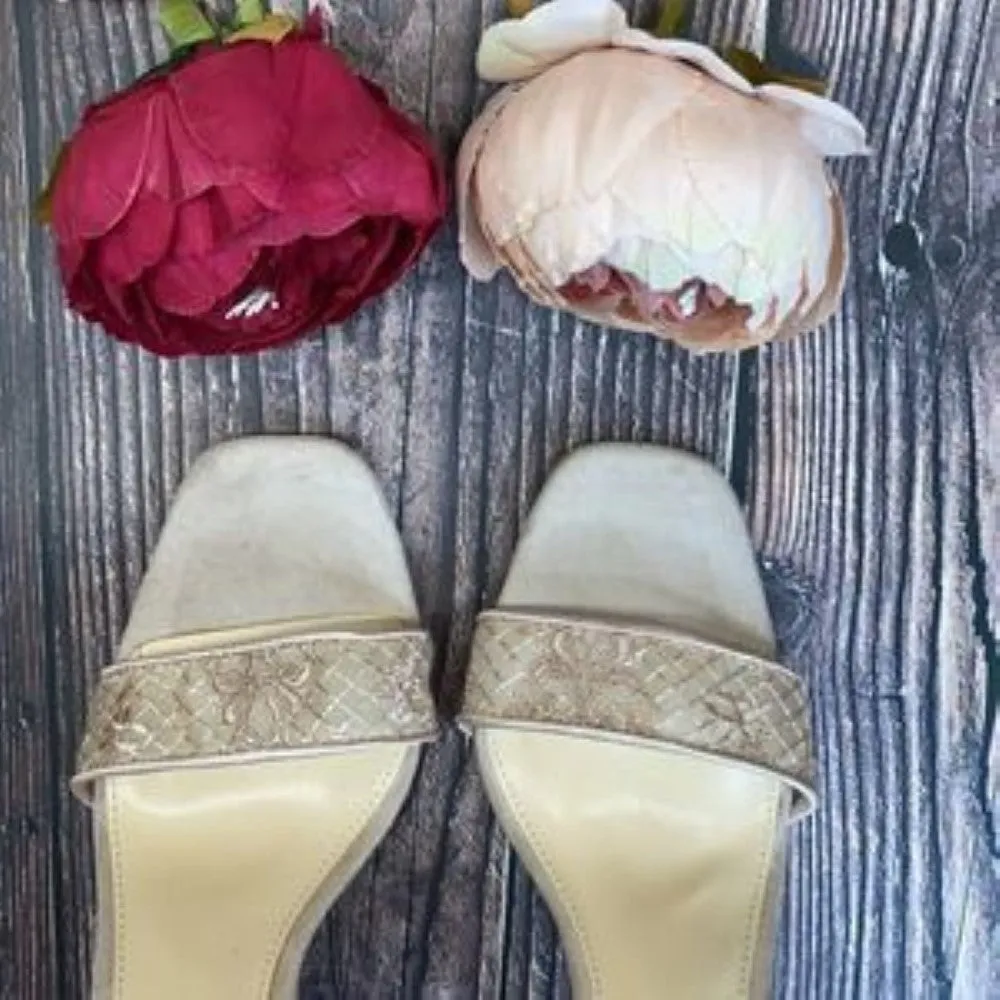 Blue by Betsey Johnson Pale Nude Kani Evening Sandals 8.5M