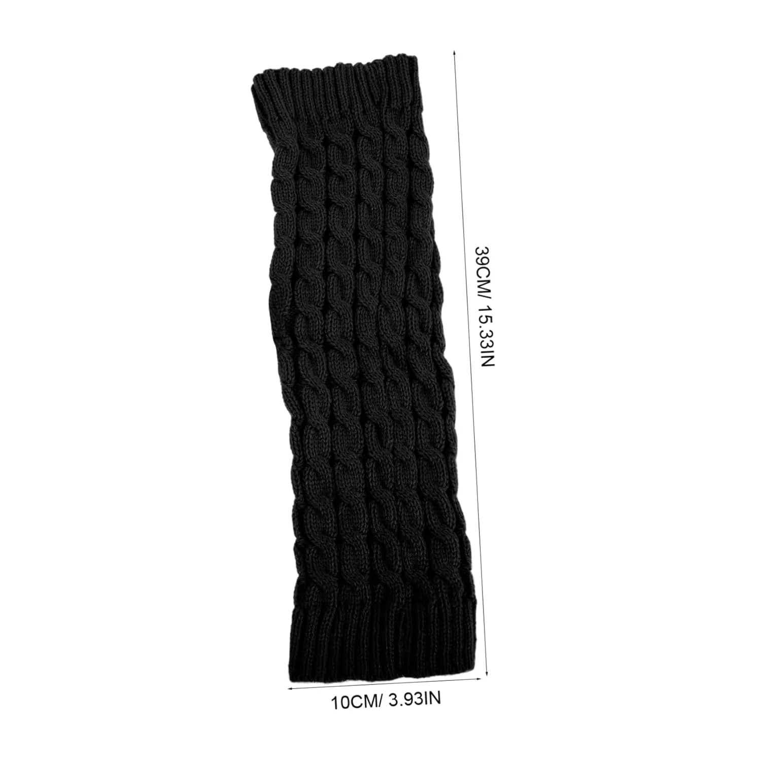 Boot Cuffs Leg Warmers for Winter Heated Knit Leg Warmers for Men/women Thermal Cycling Socks Knitted Design Cozy Warm Socks for Outdoor Activities Black