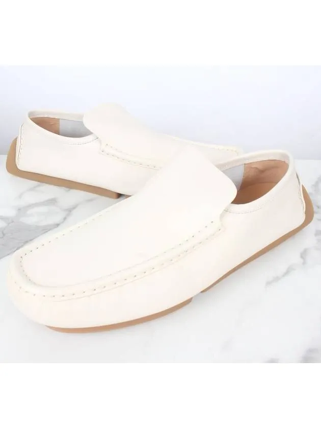 Bottega Veneta Leather Driving Loafer White 43 5 285