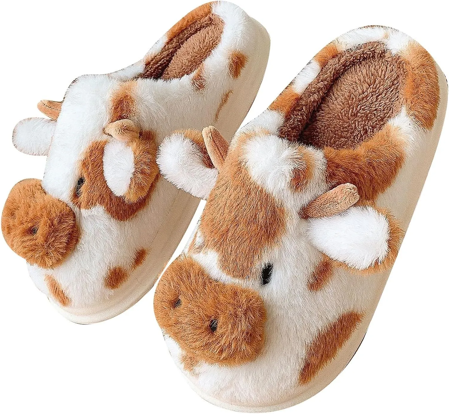Bunny Animal Slippers for Women and Men Cute Bow Fuzzy Fluffy Comfy Funny Furry Rabbit House Slipper for Indoor Outdoor