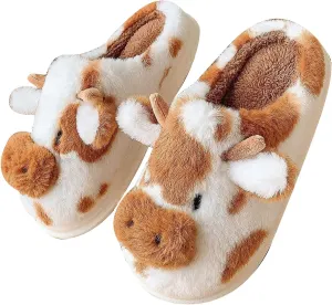 Bunny Animal Slippers for Women and Men Cute Bow Fuzzy Fluffy Comfy Funny Furry Rabbit House Slipper for Indoor Outdoor
