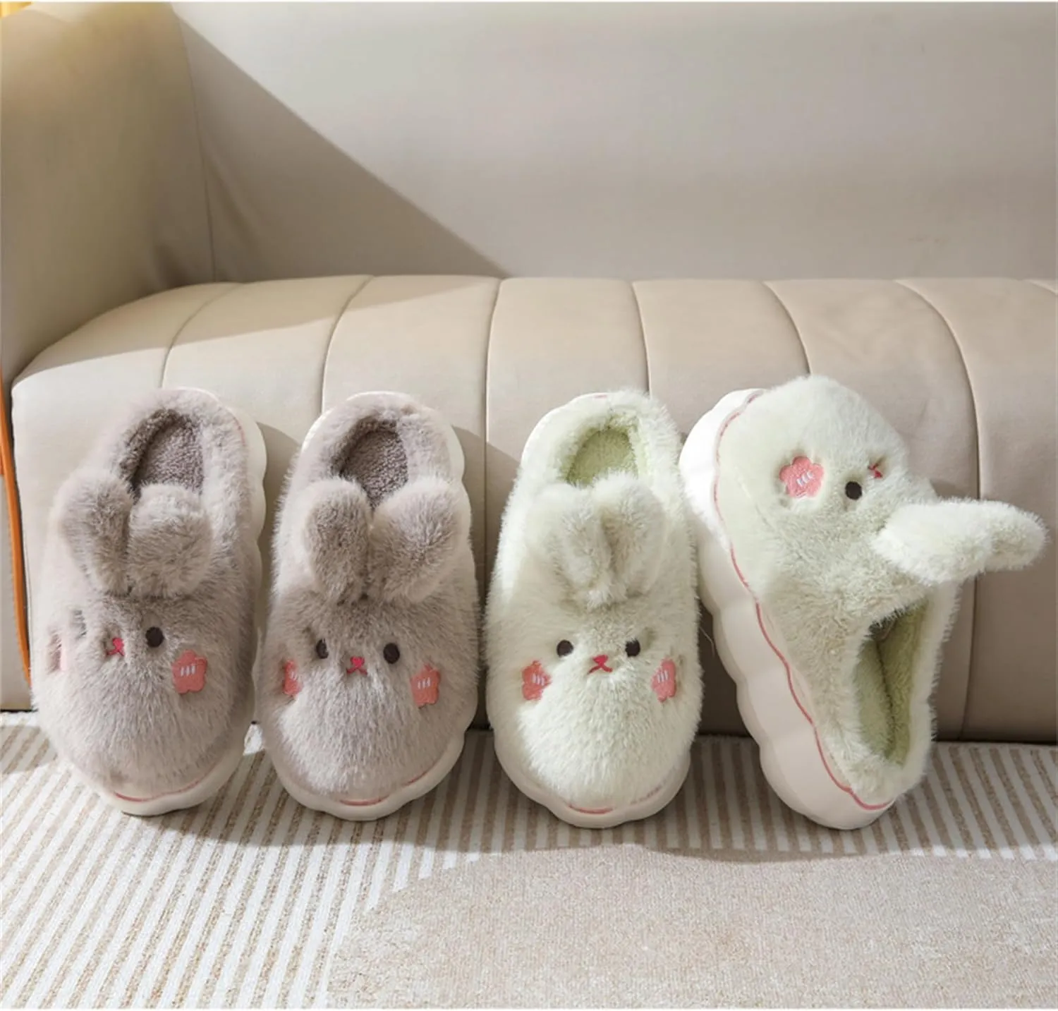 Bunny Cotton Slippers - Home Cartoon Slippers for Men & Women