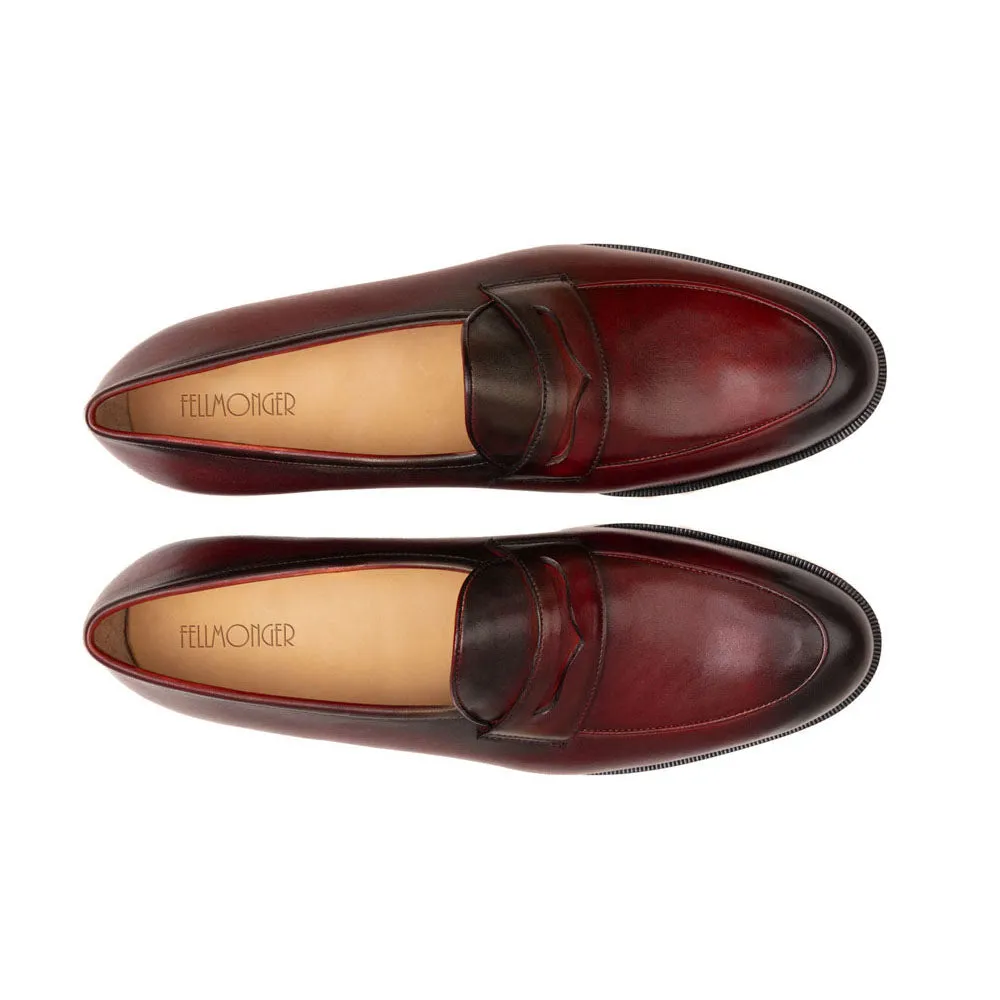 Burgundy Patina Belgian Penny Loafer