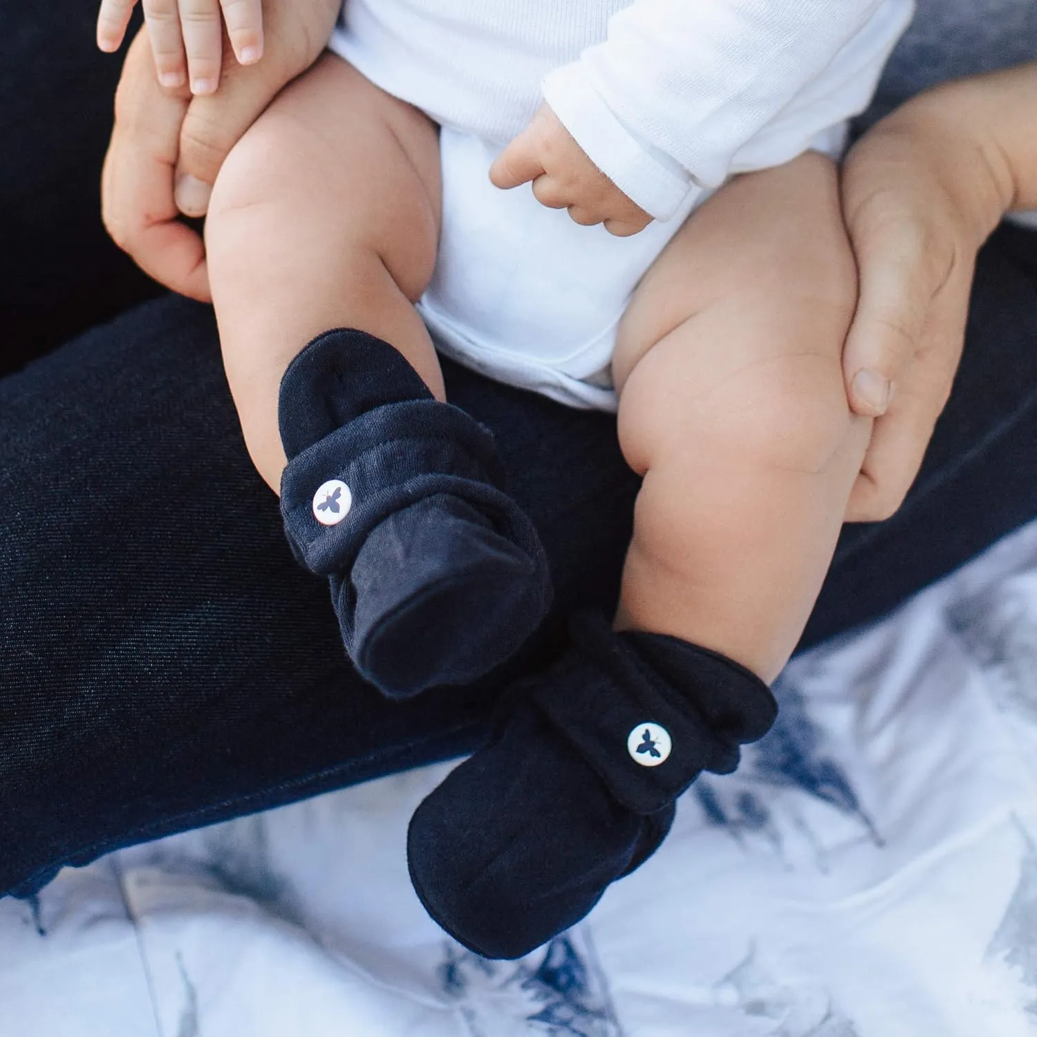 Burt's Bees Baby Booties, Organic Cotton Adjustable Infant Sock