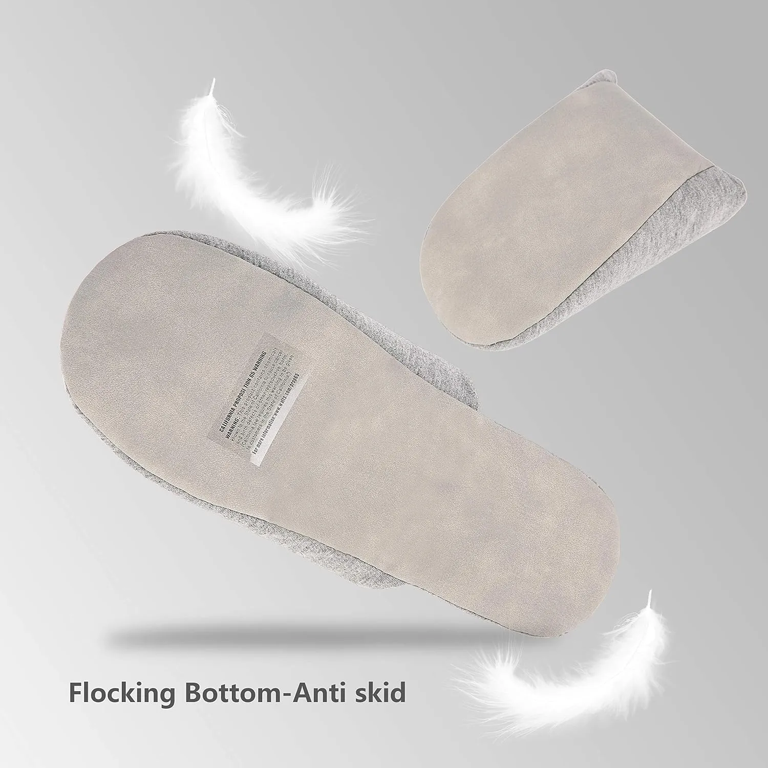 BUXTON Cozy Lightweight and Memory foam Indoor Slippers for Womens and Mens(unisex), Foldable Slippers with Mesh bag-For Home,Travel,Spa and Hotel